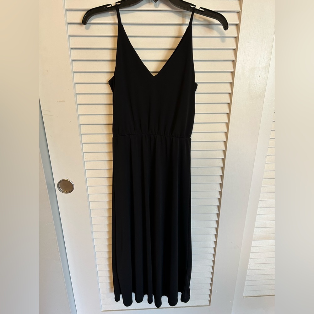 H&M Black Spaghetti Strap Midi Dress